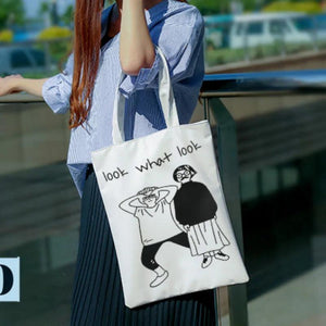 Canvas Tote Bag Cotton Cloth Shopper Bags for Women