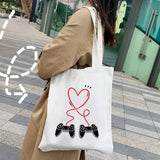 Game Handle Gamer Gaming Controller Player Video Room Women Canvas Shopper Bag