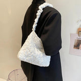 Women Pleated Shoulder Bag Large Capacity Tote Handbag