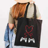 Gaming Handle Controller Player Video Room Women Canvas Shopper Bag