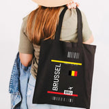Paris York London Flight Ticket First Class Women Canvas Shoulder Bag