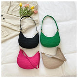 Ladies Green Leather Tote Bag with Chain Shoulder Pouch