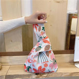 Fruit Style Portable Knot Wrist Bag Top Handle Tote Bag Purses Handbags