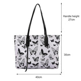 Canvas Animal Print Shoulder Bag for Women, Large Capacity Tote