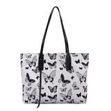Canvas Animal Print Shoulder Bag for Women, Large Capacity Tote