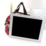 Floral Print Women Pocket Zipper Tote Handbag Nylon Crossbody Bag