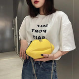 Lip Print Shoulder Bag Zip Crossbody Handbag for Women