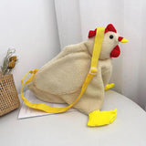 Hen Shape Plush Crossbody Purse Chicken Shoulder Bag for Women Girl