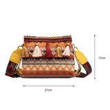 Vintage Ethnic Style Bucket Shoulder Bag for Travel