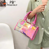 Stylish PVC Ladies Messenger Square Bag