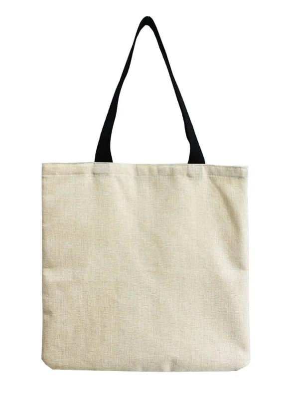 Solid Printed Handbags Women Eco Reusable High Capacity Shopping Bag Shoulder To