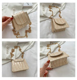 Stone Pattern Shoulder Bag Chain Shoulder Bag