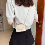 Stone Pattern Shoulder Bag Chain Shoulder Bag