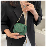 Stone Pattern Shoulder Bag Chain Shoulder Bag