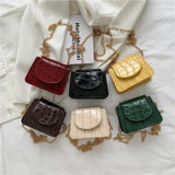 Stone Pattern Shoulder Bag Chain Shoulder Bag