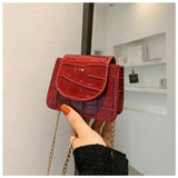 Stone Pattern Shoulder Bag Chain Shoulder Bag