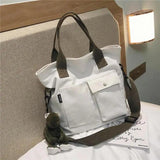 Waterproof Nylon Shopper Bag Large Capacity Tote Shoulder Handbag