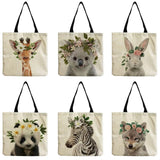 High Capacity Animal Print Shoulder Bag