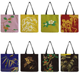 Japanese Floral Print Handbag Women's Shoulder Bag
