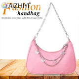 Mini Shoulder Bag Women Hobos Handbag Purse, Retro Solid Chain Butterfly