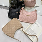 Embroidered Underarm Shoulder Bag Lingge Handbag