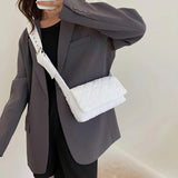 Quilted Crossbody Bag for Women Winter Shoulder Handbag Purse
