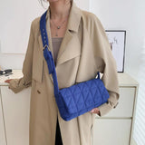 Quilted Crossbody Bag for Women Winter Shoulder Handbag Purse