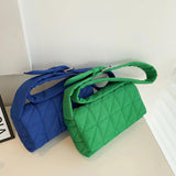 Quilted Crossbody Bag for Women Winter Shoulder Handbag Purse