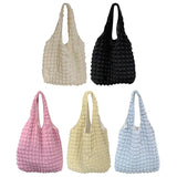 Pleated Clutch Handbags Large Capacity Shoulder Tote Soft Bags