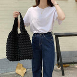 Pleated Clutch Handbags Large Capacity Shoulder Tote Soft Bags