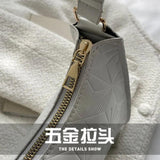 Women's Solid Underarm Handbag Single Shoulder Travel Beach Bag