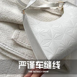 Women's Solid Underarm Handbag Single Shoulder Travel Beach Bag