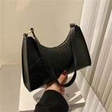 Women's Solid Underarm Handbag Single Shoulder Travel Beach Bag