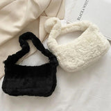 Winter Furry Ladies Clutch Purse Handbag Underarm Bag