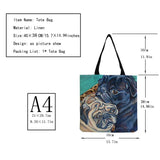 Animal Shoulder Bag Cartoon Oil Painting Dog Ladies Leisure Shopping Bag