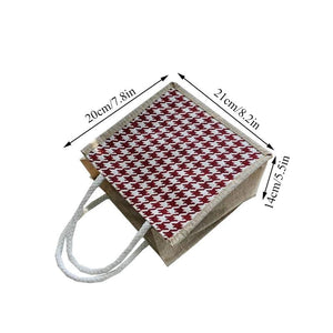 Houndstooth Cloth Tote Bag Plaid Beach Shoulder Bag Canvas Crossbody