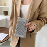 Rhinestone Crossbody Shoulder Bag Chain Mini Purse