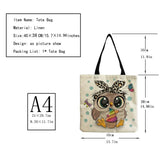 Travel Ladies Owl Print Shoulder Bag Eco Friendly Tote Handbag