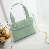 2022 Fashion PVC Jelly Bag Women Small Transparent Shoulder Handbags