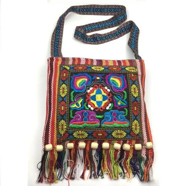 Retro Embroidery Ethnic Tassel Shoulder Bag