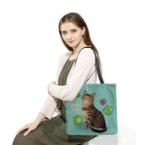 Cartoon Animal Printed Eco Reusable Handbag Shopping Tote Women