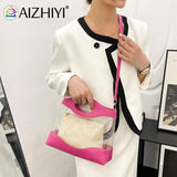 Female Two Piece Set PVC Shoulder Messenger Heart Bag