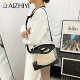 Female Two Piece Set PVC Shoulder Messenger Heart Bag
