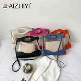 Female Two Piece Set PVC Shoulder Messenger Heart Bag