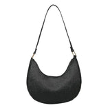Women's PU Leather Shoulder Bag Retro Casual Handbag Glitter Sequin Clutch
