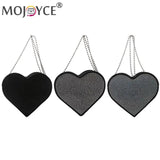 Heart Shaped Rhinestone Bag Shoulder Handbag for Women