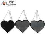 Heart Shaped Rhinestones Shoulder Bag for Women