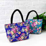 Women Handbag Canvas Shoulder Bag Female Flowers Printed Girls Big Capacity
