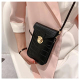 Crocodile Leather Women Handbag Clutch Purse Flap Silver Shoulder Bag
