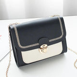 Women Winter Crossbody Bag Chain PU Leather Messenger Bag